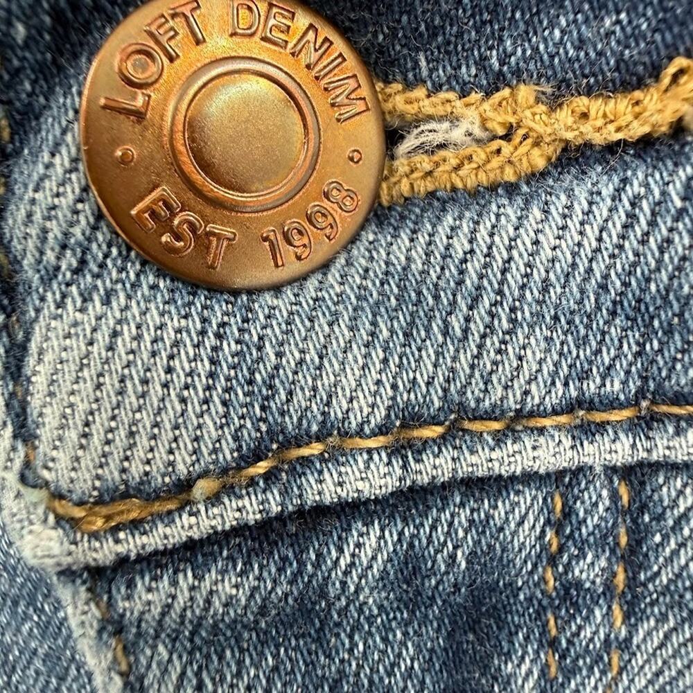LOFT Womens The Boot Size 6 Blue Mid Rise Denim - Picture 5 of 9